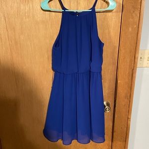 Royal blue mid though summer dress